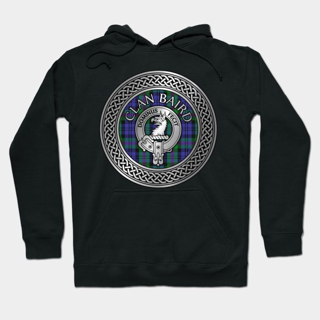 Clan Baird Crest & Tartan Knot Hoodie by Taylor'd Designs